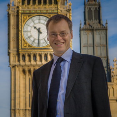 Michael in front of Elizabeth Tower in London